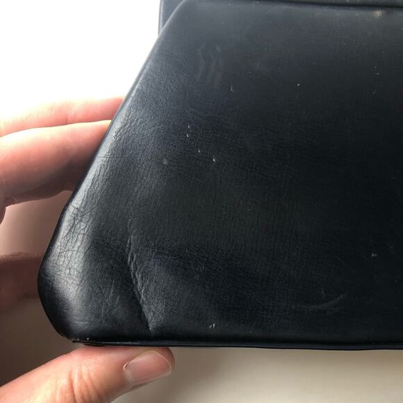 Leather Clutch and Coin Purse Navy Vintage 2 Piece - Picture 8 of 10